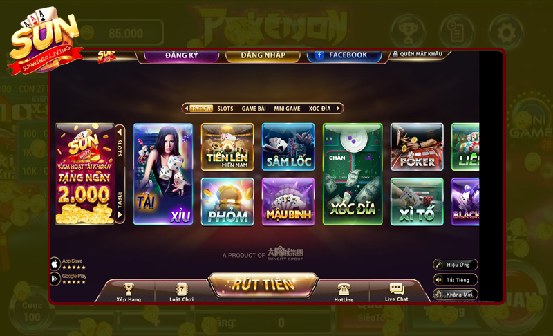 Kho game khủng, giao diện đẹp, dễ thao tác